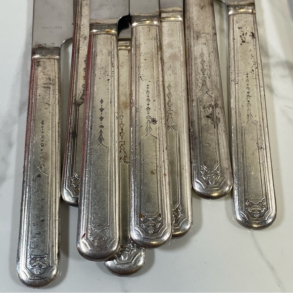 Antique Niagara Silver Plate Flatware 3 Pounds Forks Spoons Butter Knives - Picture 6 of 11